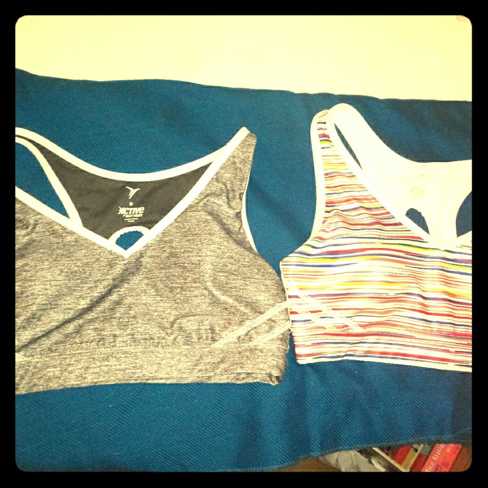 TWO "ACTIVE by OLD NAVY" SPORTS-TYPE BRAS SIZE M